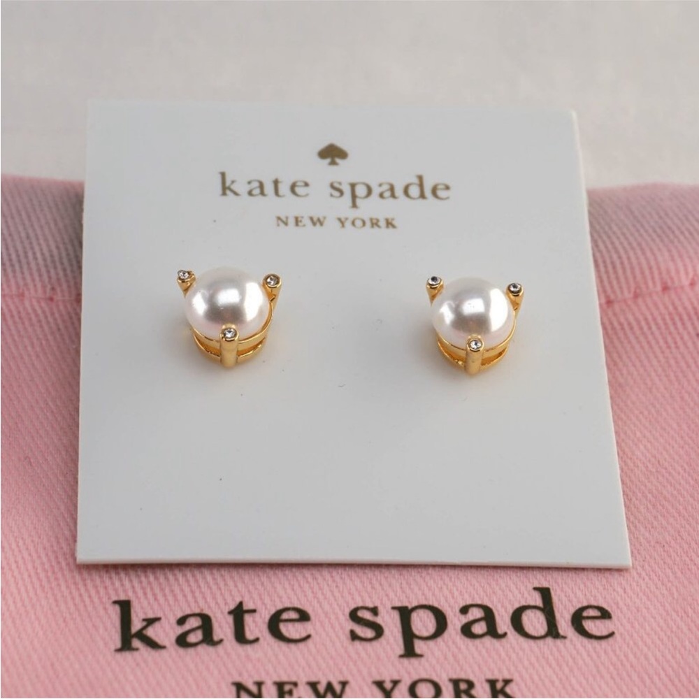 Kate Spade Rise and Shine Pearl Stud Earrings (with Dust Bag) New - Picture 2 of 9